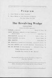 cast list of 1920's play "Revolving Wedge"